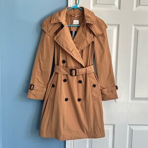Burberry Beige Nylon Hooded Trench Coat